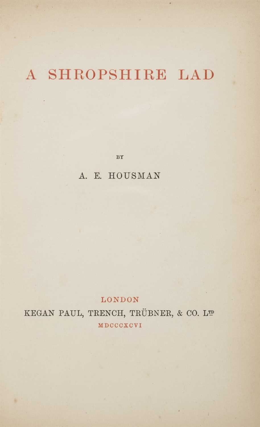 Lot 92 - Housman, A.E.