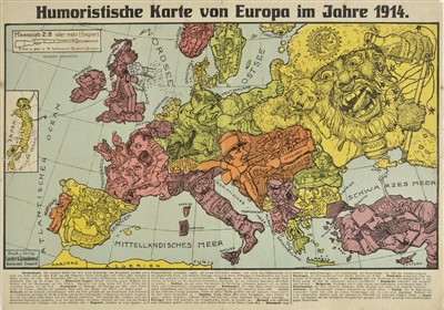 Lot 168 - Satirical map.