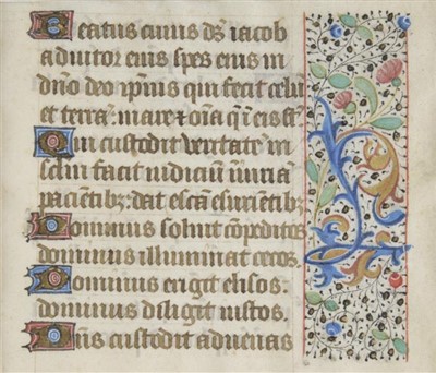 Lot 336 - Manuscript leaf.