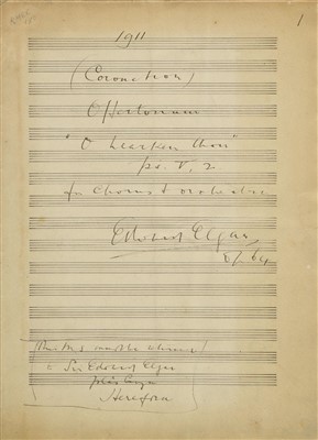 Lot 246 - Elgar, Edward, 1857-1934