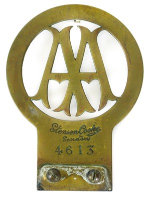 Lot 16 - AA membership badge circa 1908