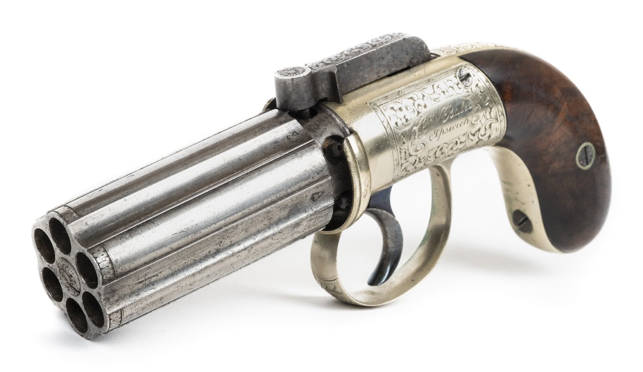 Paper Box Revolver Lot 939 - Pepperbox Revolver.