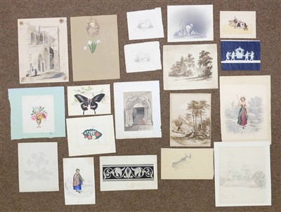 Lot 268 - Watercolours & Drawings.