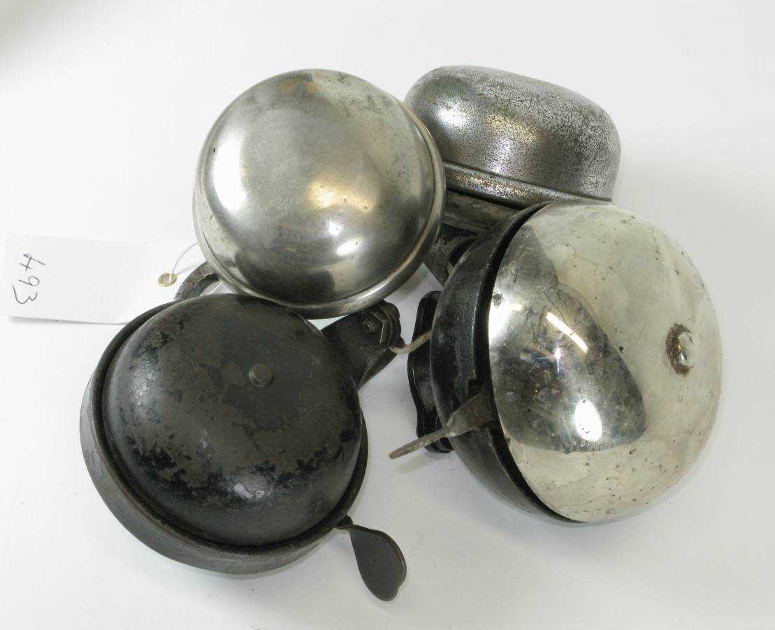 Lot 493 - Four Large Bicycle Bells