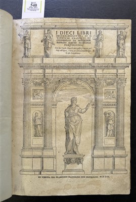 Lot 540 - Vitruvius Pollio, Marcus