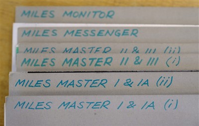 Lot 719 - Miles Master I, Ia, II, III, Miles Messenger, Miles Monitor, Miles Student, Miles Libellulas, Miles M18, ML Aviation, Miles Kestrel.