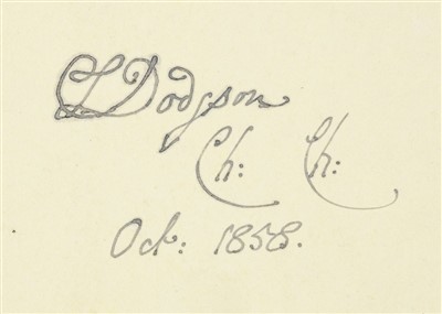 Lot 576 - [Dodgson, Charles Lutwidge, 'Lewis Carroll', 1832-1898].