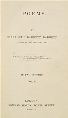 Lot 274 - [Browning, Elizabeth Barrett].