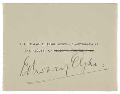 Lot 236 - Elgar, Edward, 1857-1934