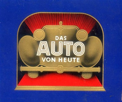 Lot 18 - 1933 Das Auto von Heute.