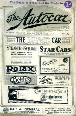 Lot 43 - Autocar 1913-1916.