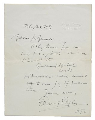 Lot 243 - Elgar, Edward, 1857-1934