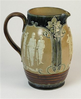 Lot 443 - Cycling Pitcher by Doulton of Lambeth