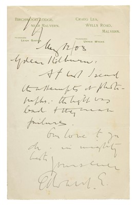 Lot 237 - Elgar, Edward, 1857-1934