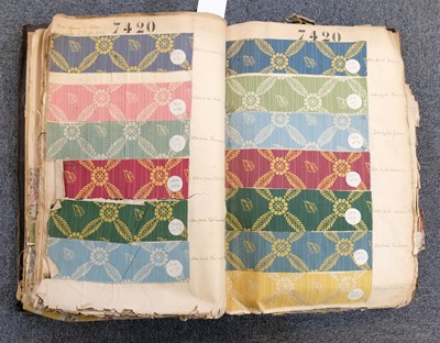 Lot 271 - Fabric samples. A large trade volume of textile samples, French, circa 1870s