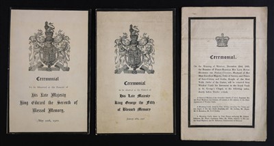 Lot 351 - Royalty ephemera.