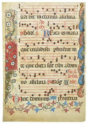 Lot 333 - Illuminated manuscript.