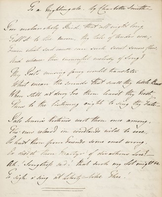 Lot 280 - Leigh, Augusta, née Byron, 1783-1851, Autograph commonplace book, 1802-1821