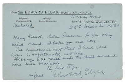 Lot 269 - Elgar, Edward, 1857-1934