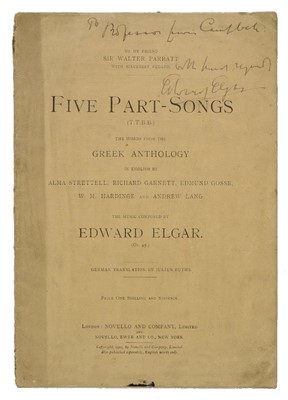 Lot 239 - Elgar, Edward, 1857-1934