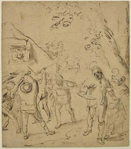 Lot 7 - Attributed to Adrian Brouwer (1600-1638).