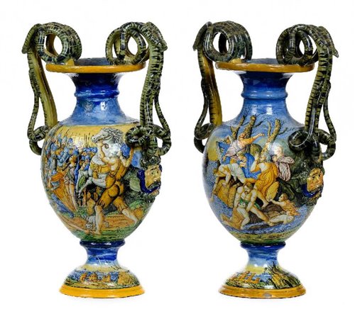 Lot 506 - Italian Maiolica Vases.