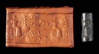 Lot 222 - Old Babylonian haematite cylinder seal