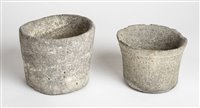 Lot 246 - Two Near Eastern basalt [or chlorite] mortars