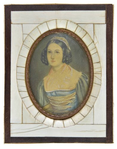 Lot 385 - Portrait miniature.