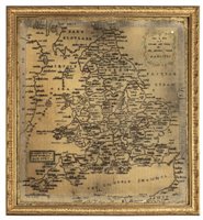 Lot 284 - Embroidered map.