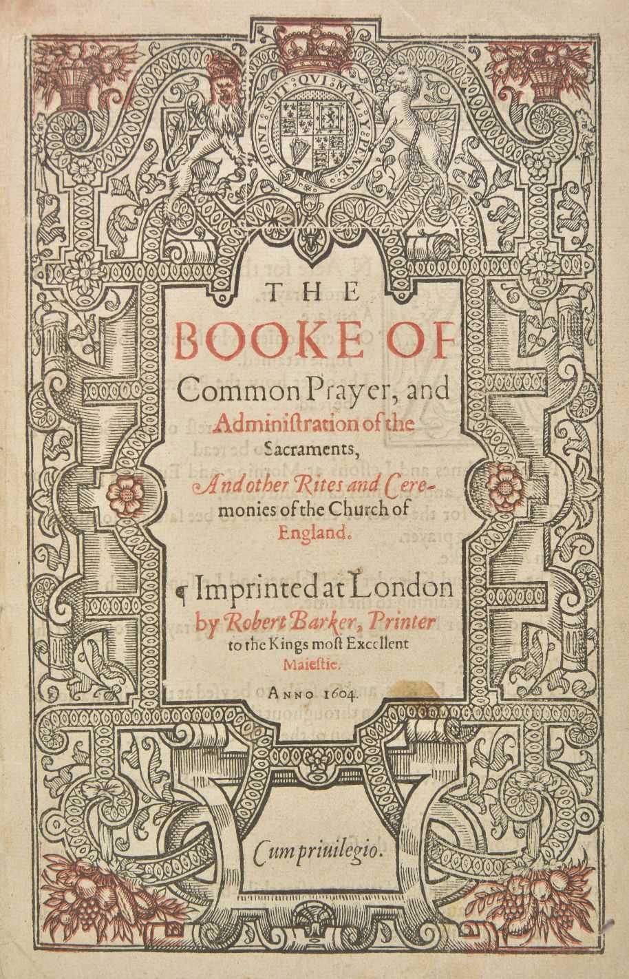 Lot 385 - The Booke of Common Prayer