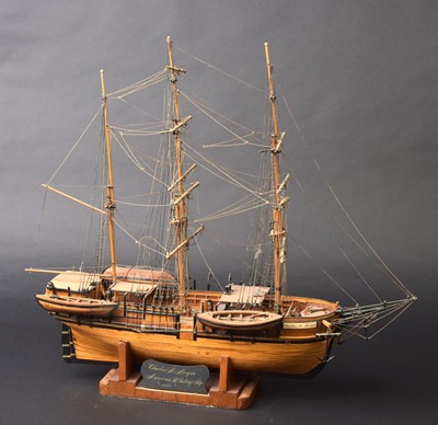 Lot 328 - Model Ship. Wooden scale model of the ship 'Charles M [sic] Morgan'