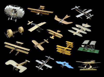 Lot 202 - Pioneer Aircraft Models. A group of 21 extremely finely detailed scratch-built 1/72 scale models