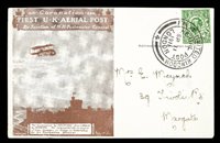 Lot 97 - Postal History - First UK Aerial Post.