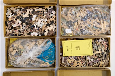 Lot 518 - Jigsaw Puzzles.  A collection of 19 jigsaw puzzles, early 20th century