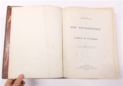 Lot 105 - Shelley (George Ernest). Monograph of the Nectariniidae, 1st edition, 1876-80