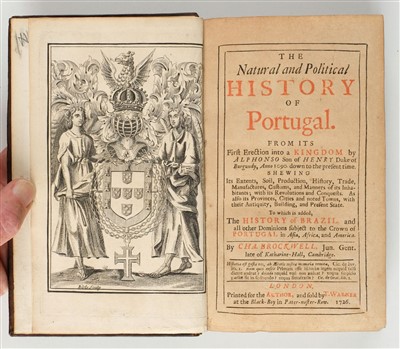 Lot 158 - Brockwell (Charles). The Natural and Political History of Portugal, 1726