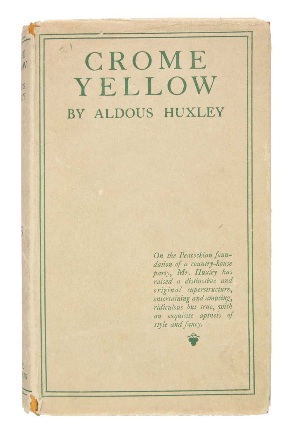 Lot 709 - Huxley (Aldous). Crome Yellow, 1st edition, 1921