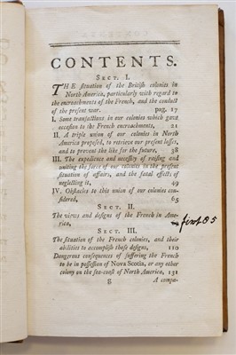 Lot 219 - Mitchell (John). The Contest in America between Great Britain and France, 1757