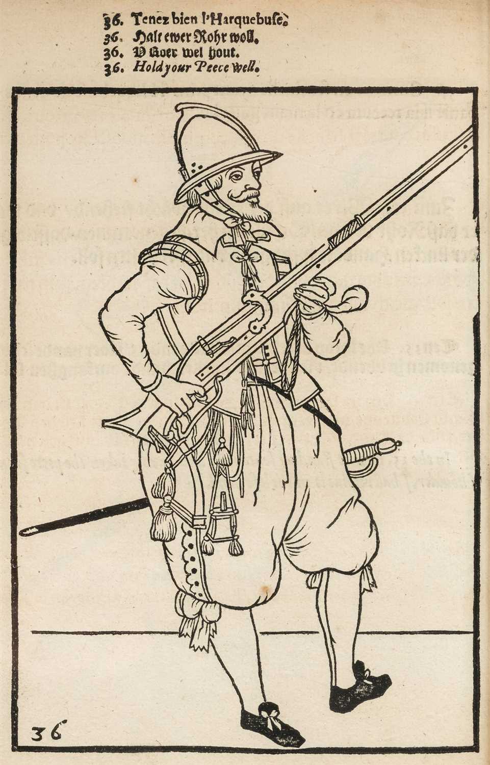 Lot 12 - Gheyn (Jacob de). Maniement d'Armes d'Arquebuses, Mousquets, et Picques, [1620]