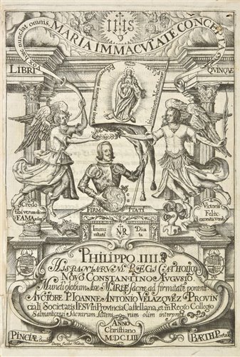 Lot 407 - Velazquez (Juan Antonio). Maria Immaculate Concepta, 1st edition, Valladolid, 1653