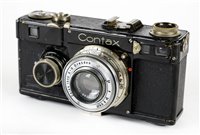 Lot 441 - Zeiss Ikon Contax I with Carl Zeiss Jena Tessar 50mm f/2.8 lens.