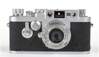 Lot 388 - Leica IIIg rangefinder (1957) with Elmar 50mm f/3.5 lens.