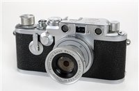 Lot 376 - Leica IIf rangefinder (1955) with Elmar 50mm f/2.8 lens.