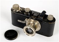 Lot 371 - Leica I camera (1930) with fixed Elmar 50mm f/3.5 lens.