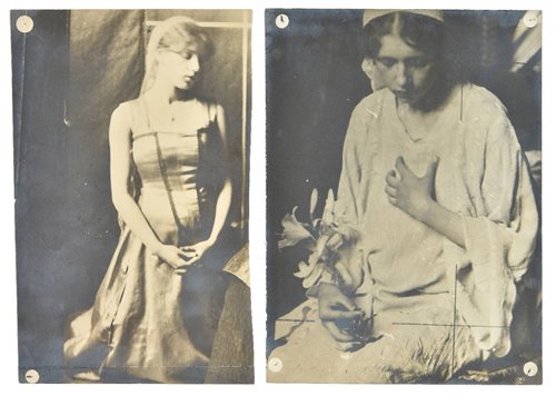 Lot 3 - Art Nouveau Portrait Studies. A pair of photographs by an unidentified (?Austrian) photographer