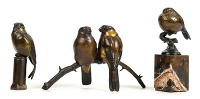 Lot 145 - Brockmuller (Friedrich Franz, 1880-1958). A collection of bird bronze statues