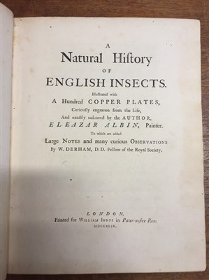 Lot 181 - Albin (Eleazar). A Natural History of English Insects, 5th edition, 1749