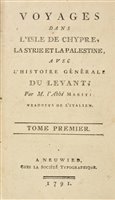 Lot 126 - Mariti (Giovanni). Voyage dans l'isle de Chypre, 1791