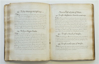 Lot 114 - Manuscript Cookery Book. An early receipt book, circa 1700